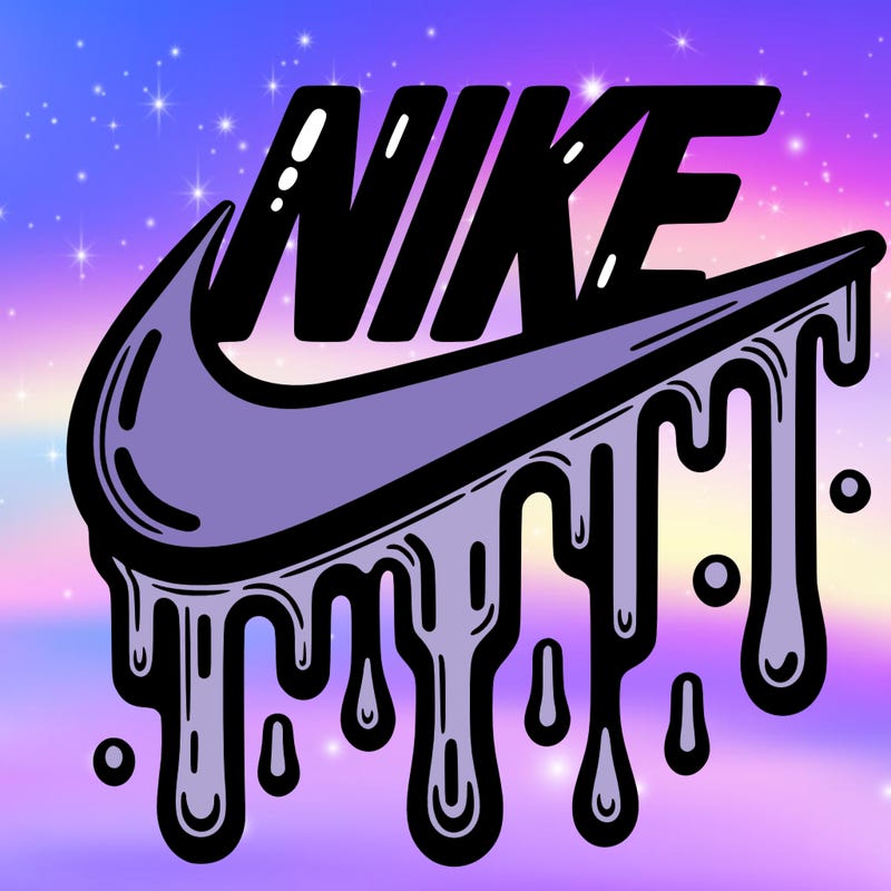 dripping nike logo