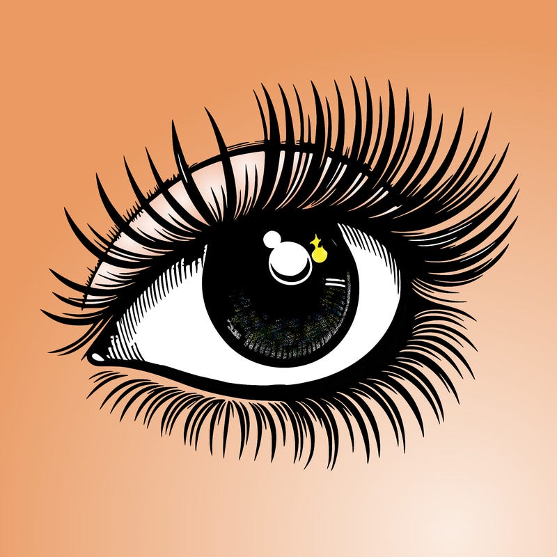 realistic eye long eylashes