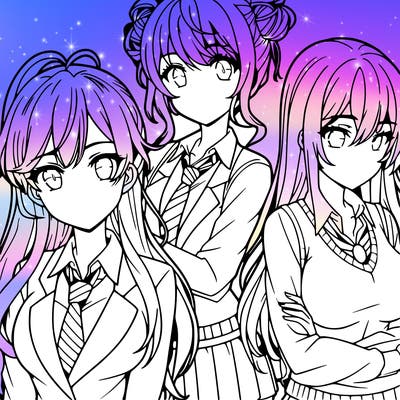 anime girls teenagers