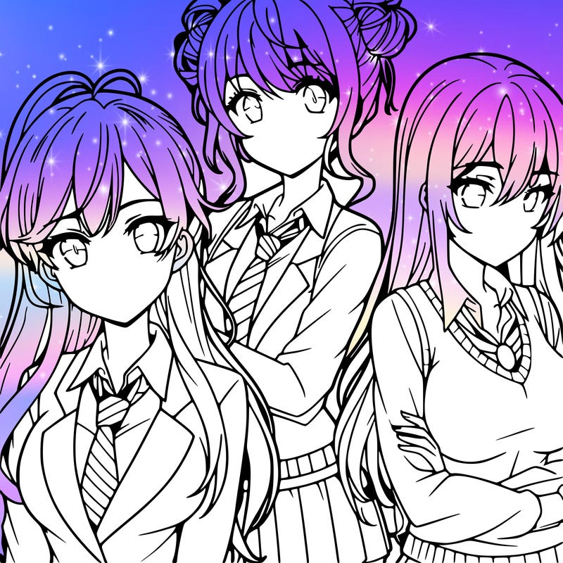 anime girls teenagers