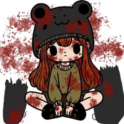 a girl wearing a frog hat and some frog socks