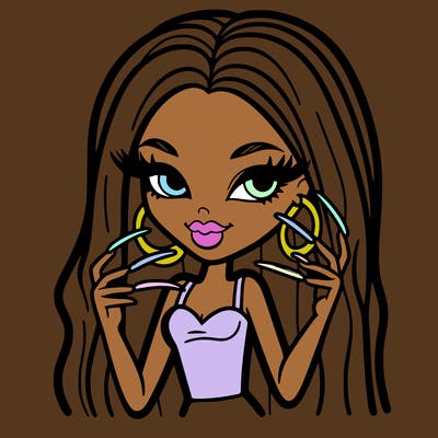 bratz doll with long nails