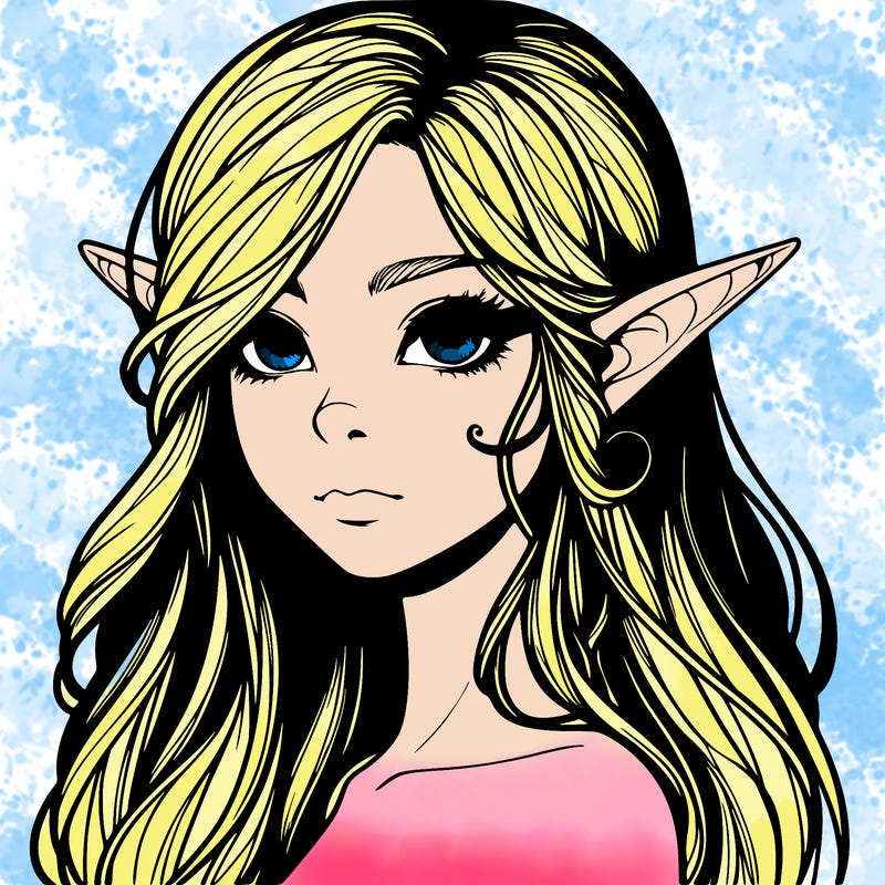 elf girl realistic dark fantasy