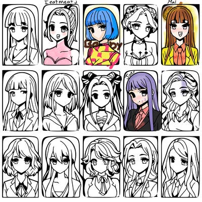 girls that look diffrent anime