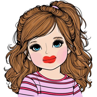 beautiful little toddler girl realistic