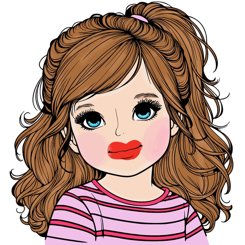 beautiful little toddler girl realistic