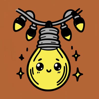 small bulb of a garland