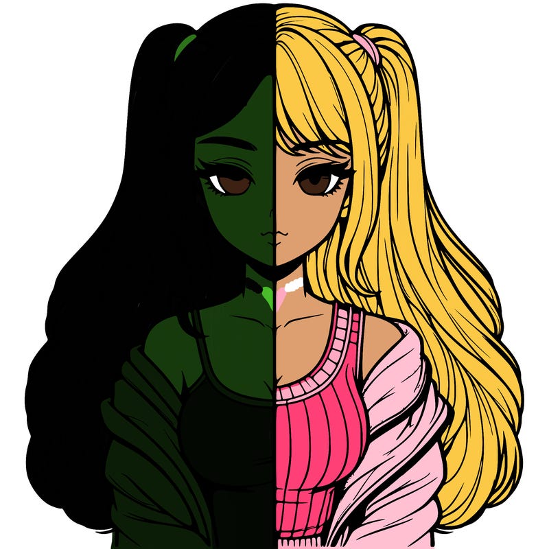 realistic girl split