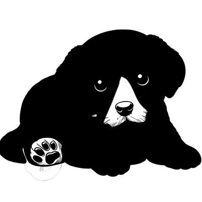 a cute realistic puppy