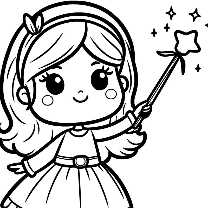 a girl with a wand