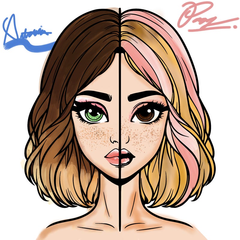 realistic girl split