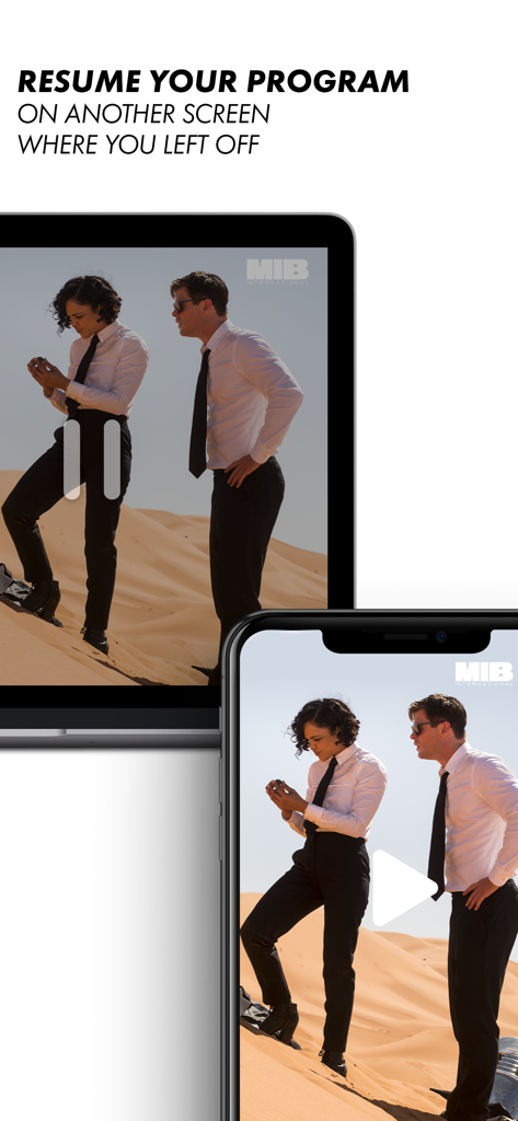 CANAL plus app resume playback feature on laptop and smartphone