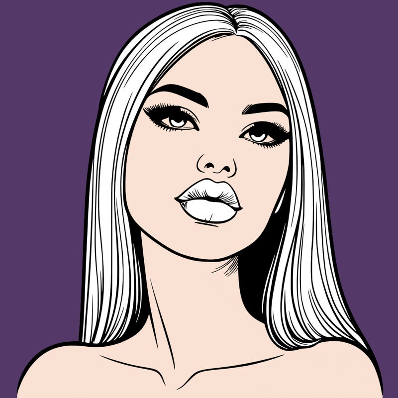 realistic woman with full lips