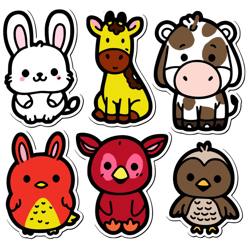 cute animal stickers
