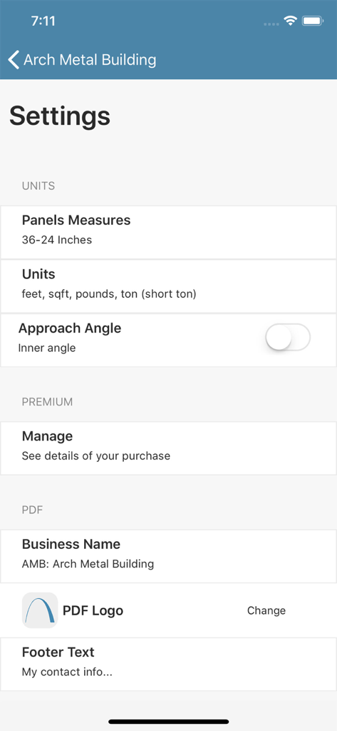 AMB - Arch Metal Building - Utilities App | MWM