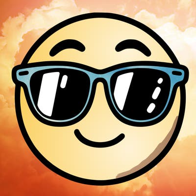 emoji with sunglasses