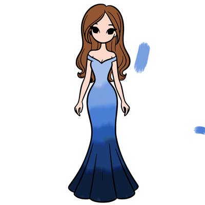 girl in long fitted dress