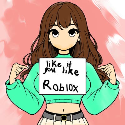 girl holding a blank sign in a long sleeve crop top