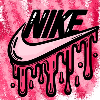 dripping nike logo