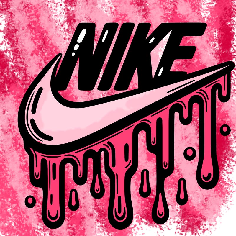 dripping nike logo