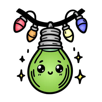 small bulb of a garland