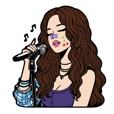 realistic female singer