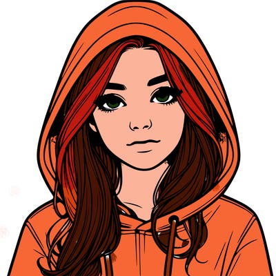 realistic girl with a hoodie