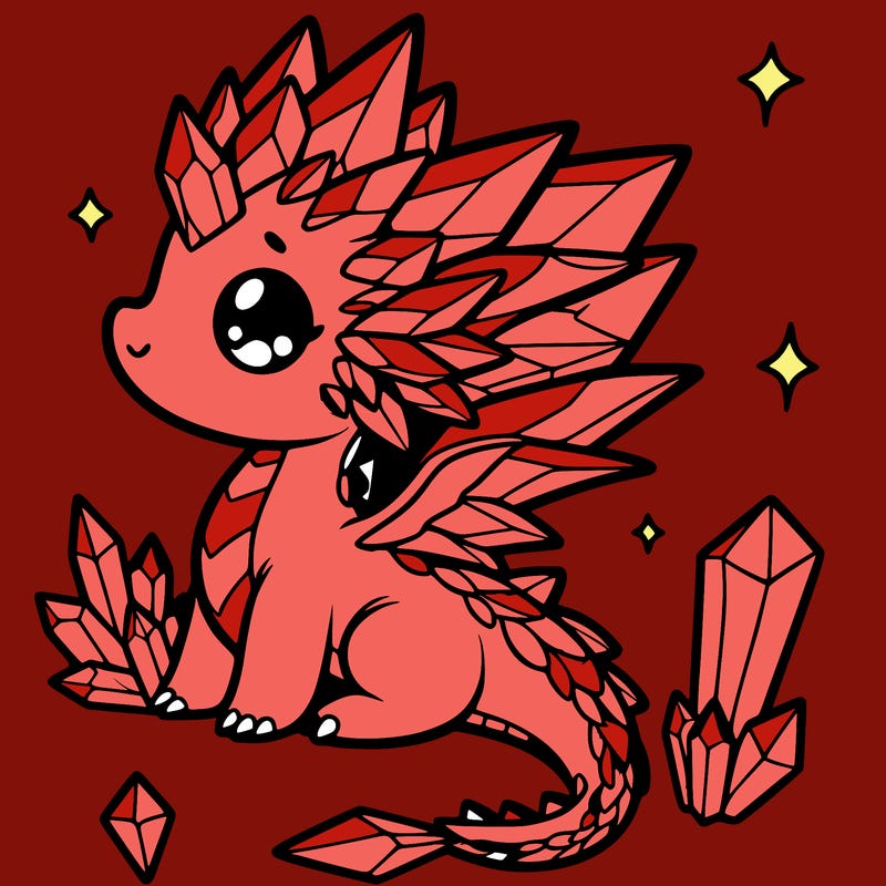 little cute crystal dragon