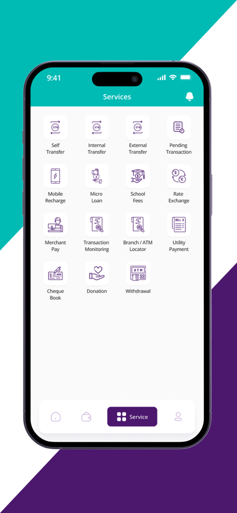 HIBIR - HIBIR app interface showing diverse banking services including transfers, mobile recharge, and loan options.