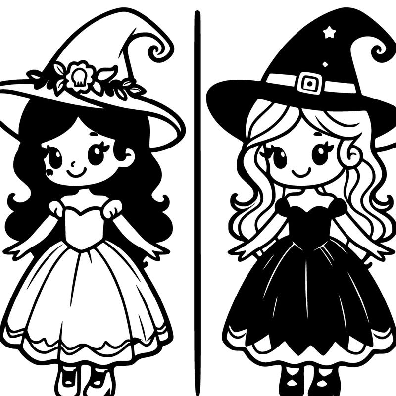 1 good witch and 1 bad witch
