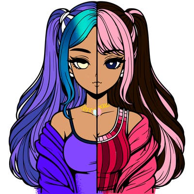 realistic girl split