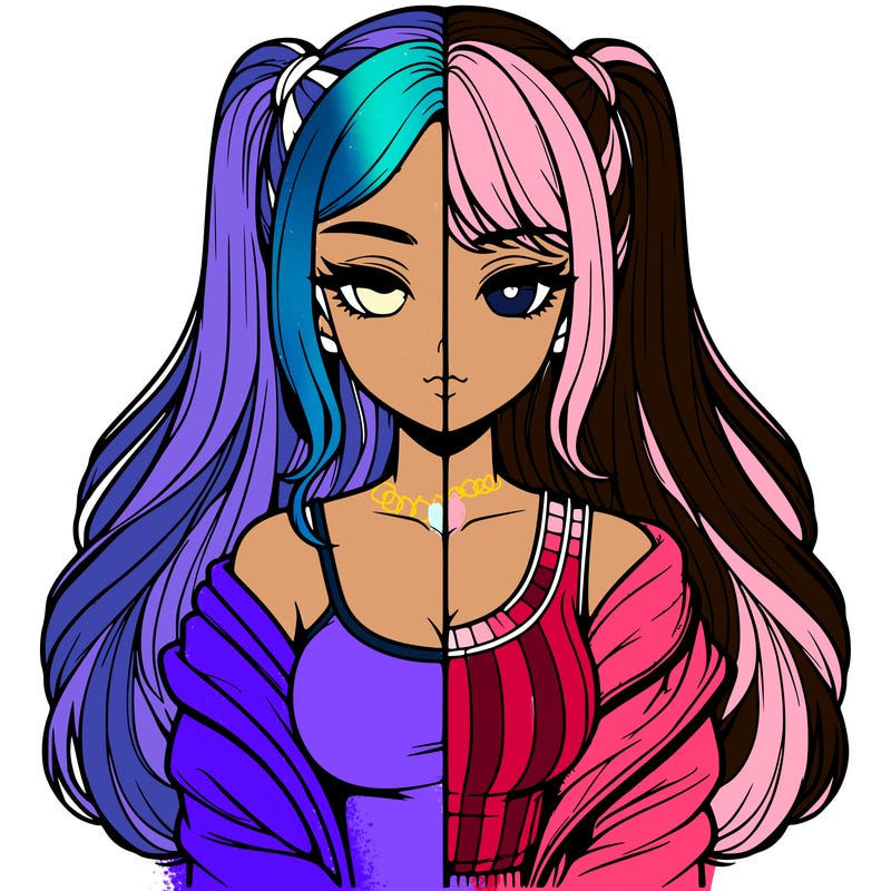 realistic girl split