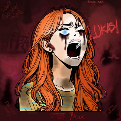 screaming realistic, girl