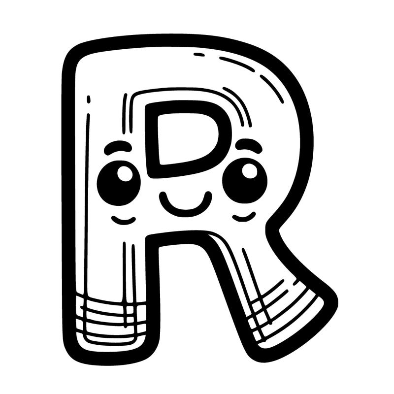 big letter r