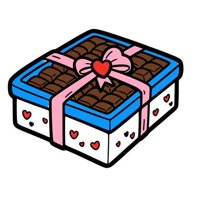 a box of chocolate for valentines day