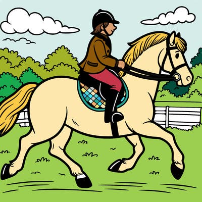 horse being ridden english