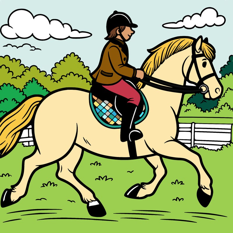 horse being ridden english
