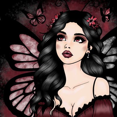 butterfly fairy realistic girl
