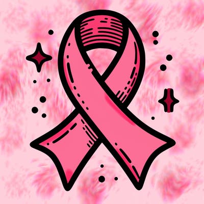 ribbon symbol of national breast cancer awareness month