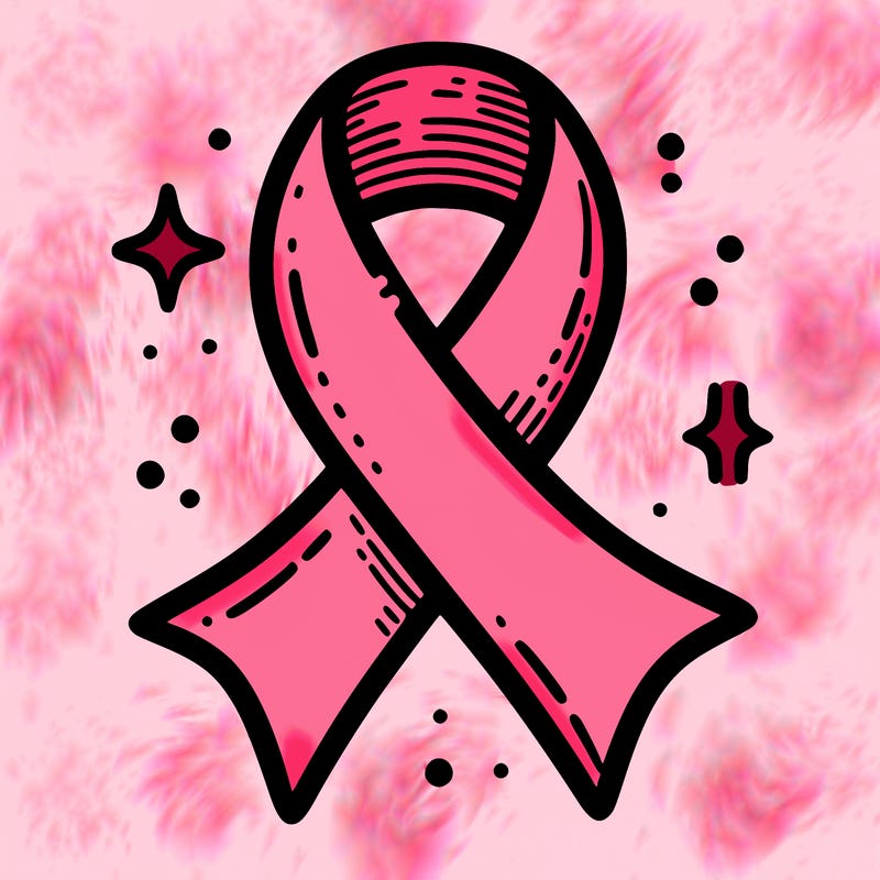 ribbon symbol of national breast cancer awareness month