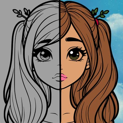 realistic girl split