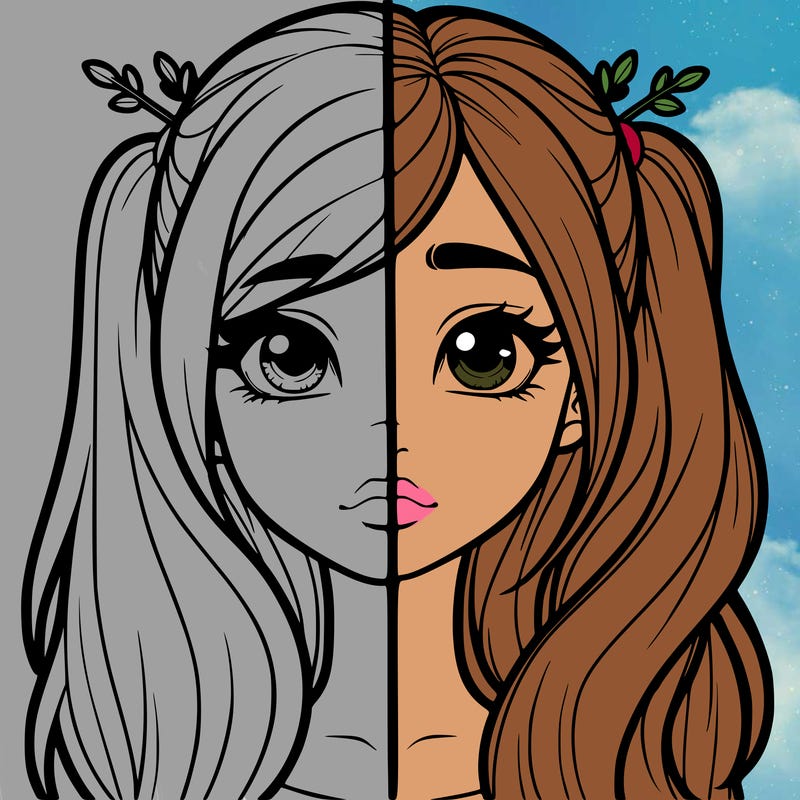 realistic girl split