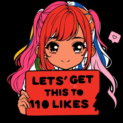 girl holding up sign that says let’s get this to 10 likes realistic