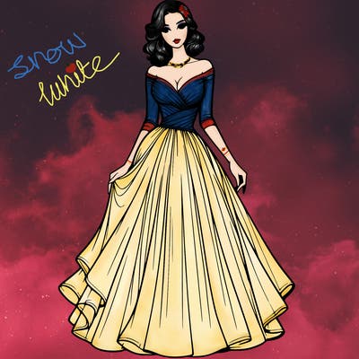 realistic woman in a beautiful dress