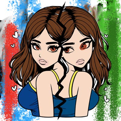 realistic girl split