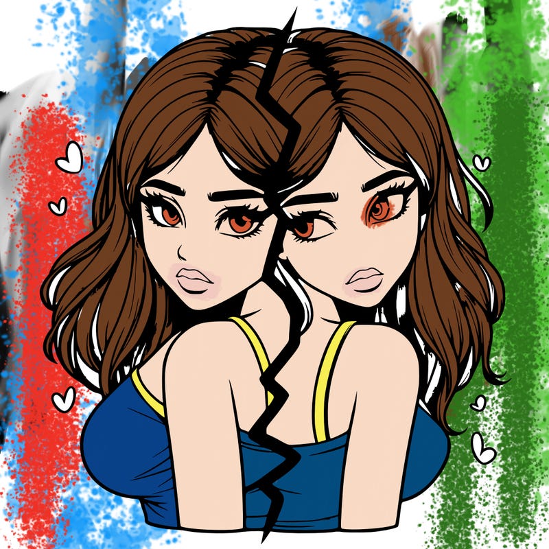 realistic girl split