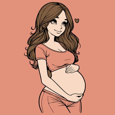 realistic pregnant girl