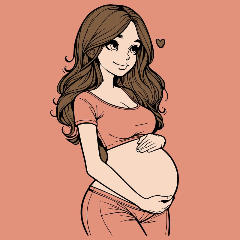 realistic pregnant girl