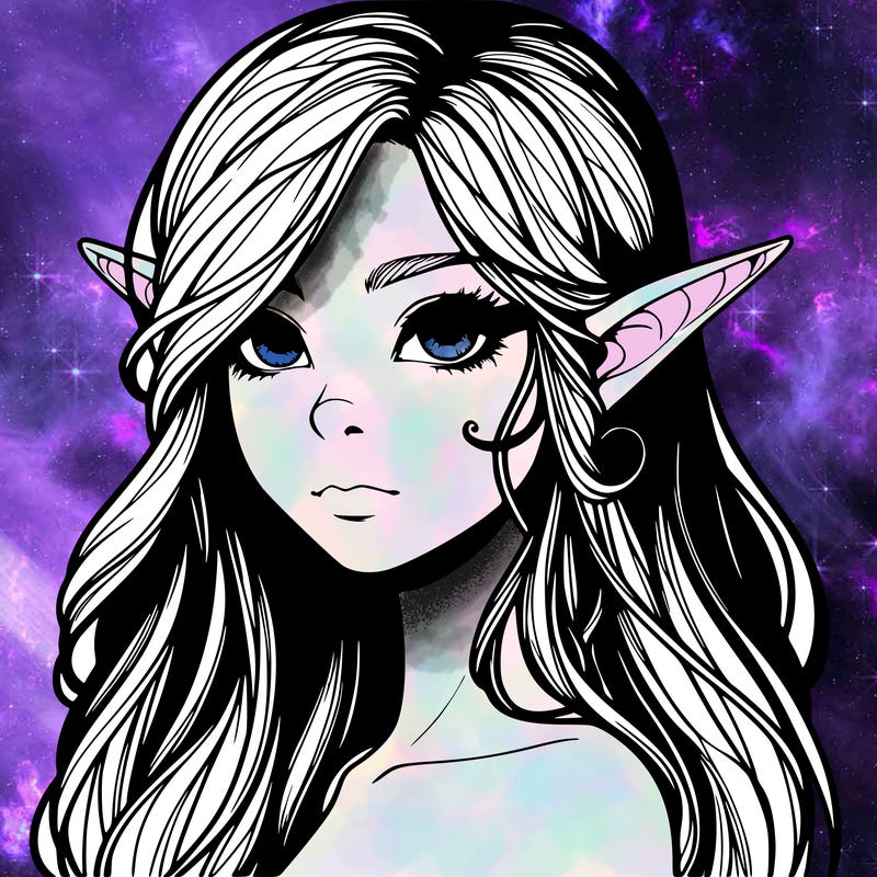 elf girl realistic dark fantasy