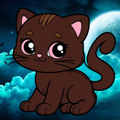 cat that is easy to color